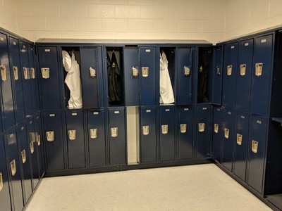 Lockers in the classroom