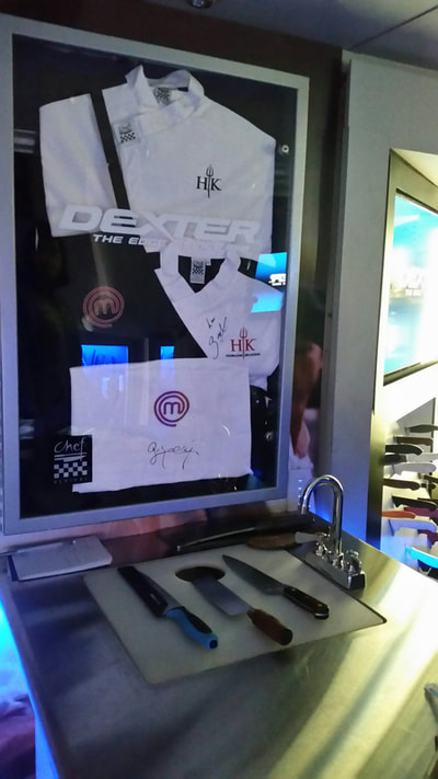 Chef coats signed by Hells Kitchen's Gordon Ramsey.