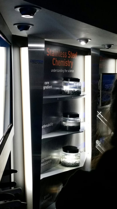 chemistry of stainless steel display.