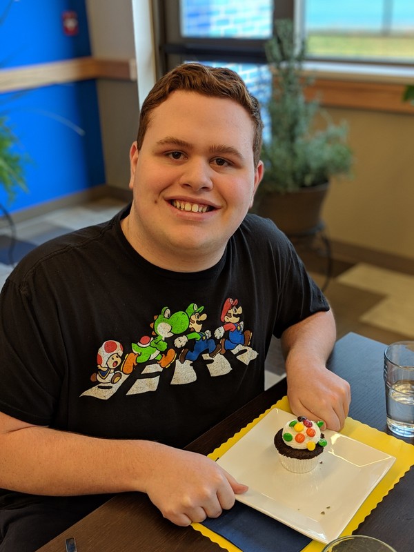 Lake Shore student pleased with his cupcake creation