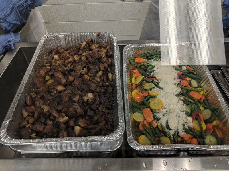 potatoes and vegetables served