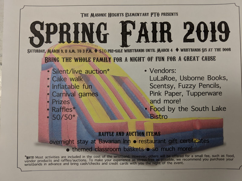 Masonic Elementary Spring Fair flyer